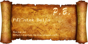 Péntek Bella névjegykártya